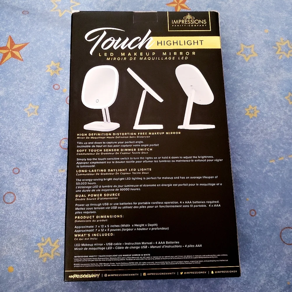Impressions LED Make Up Mirror. NIB.
